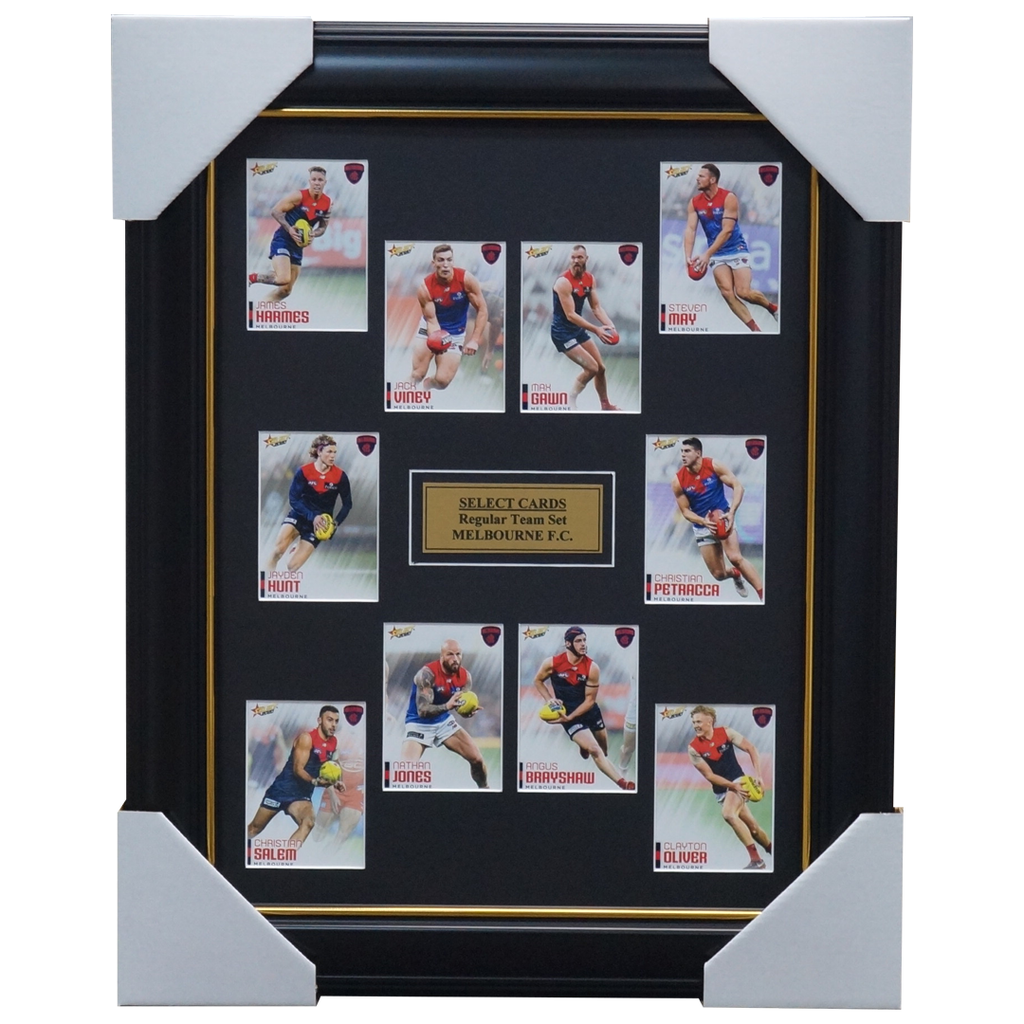 Melbourne 2020 Afl Select Team Card Set Framed Gawn Viney Jones - 4010