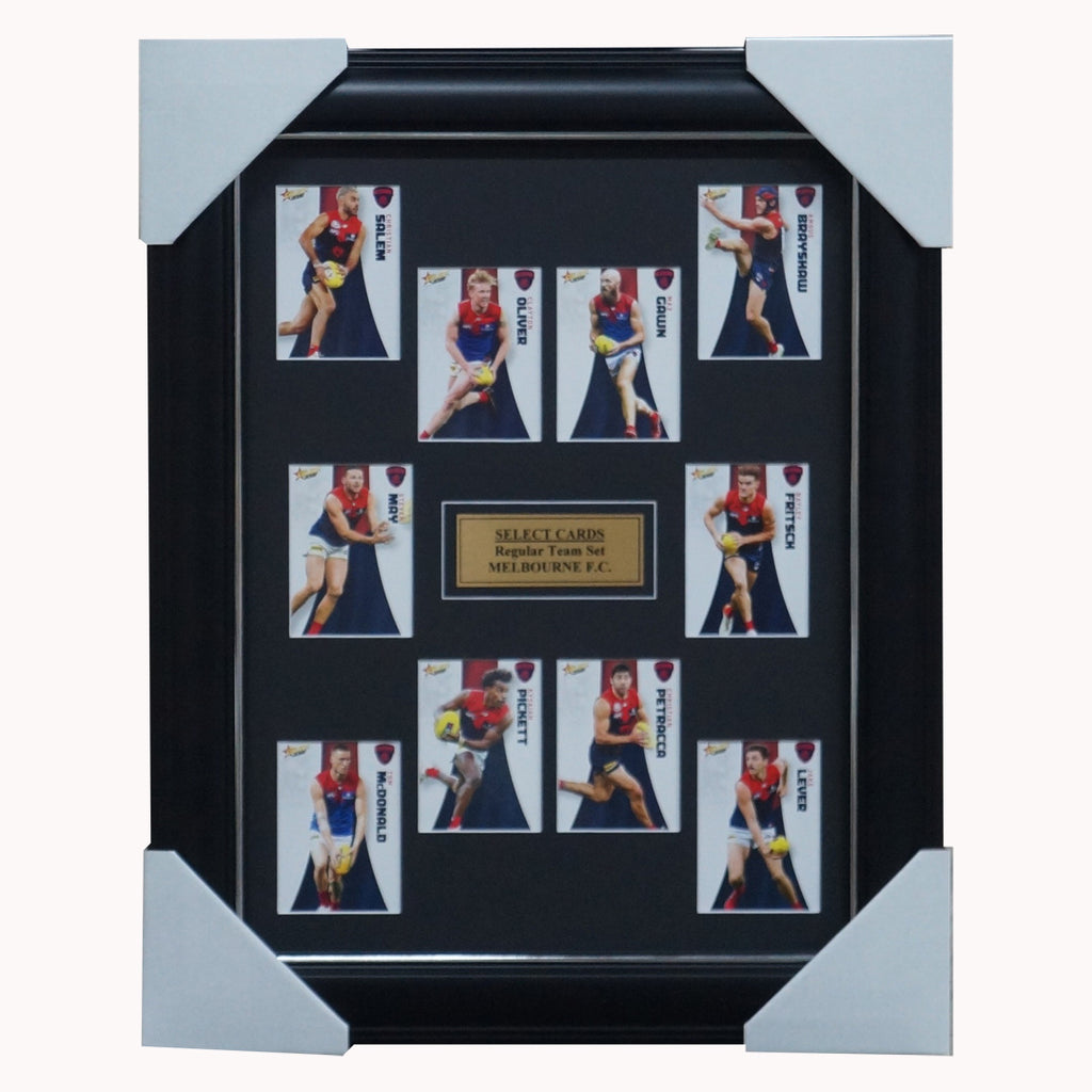 Melbourne Demons 2022 Select Card Team Set Framed Gawn Petracca Oliver - 5041