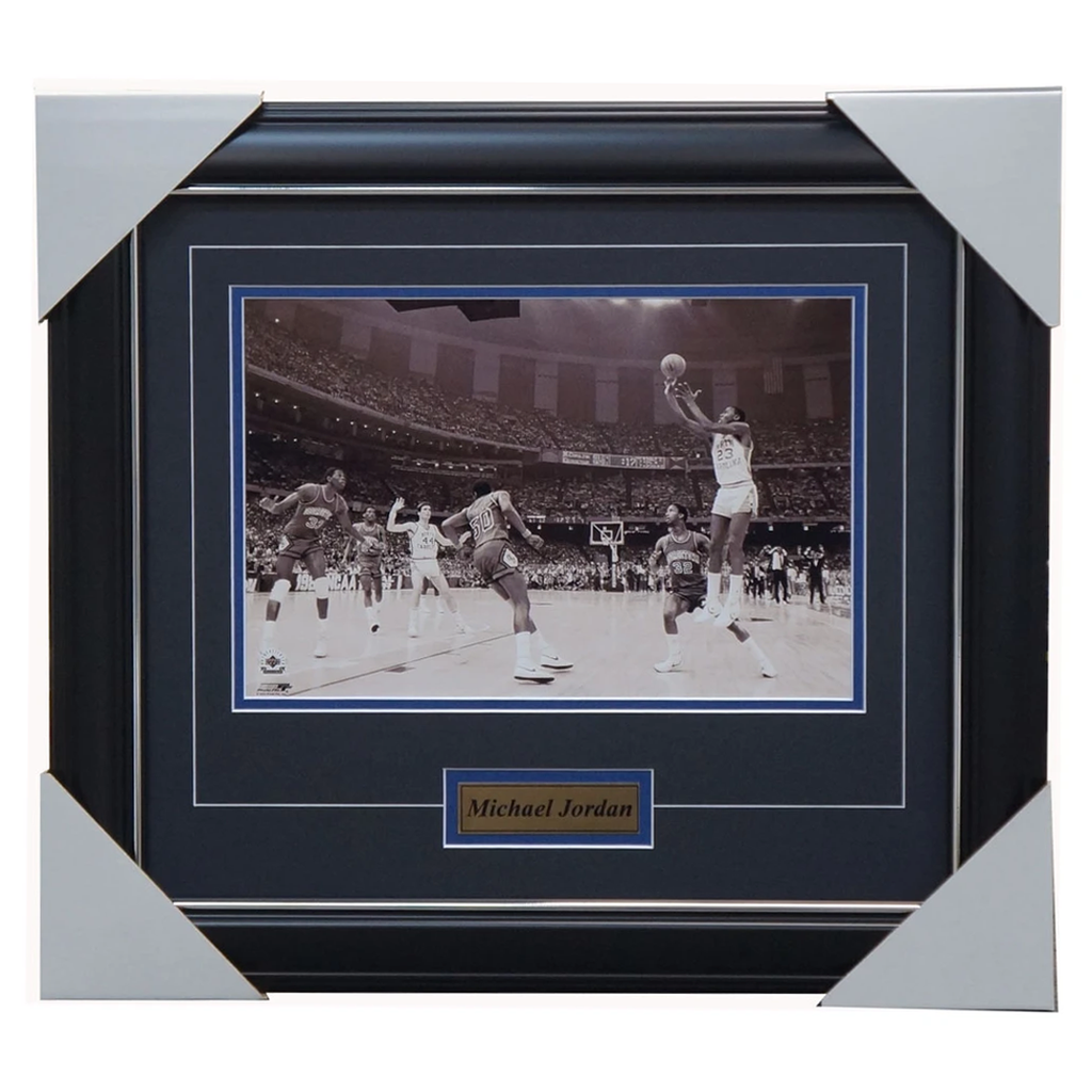 Michael Jordan Framed 8x10 Three Pointer North Carolina Photo With Plaque - 2758