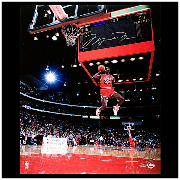 Michael Jordan Signed 20 x 24 Inch Gatorade Signed Photo Framed