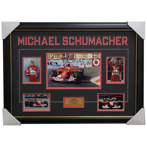 Michael Schumacher Ferrari Signed Photo Collage Framed - 3963