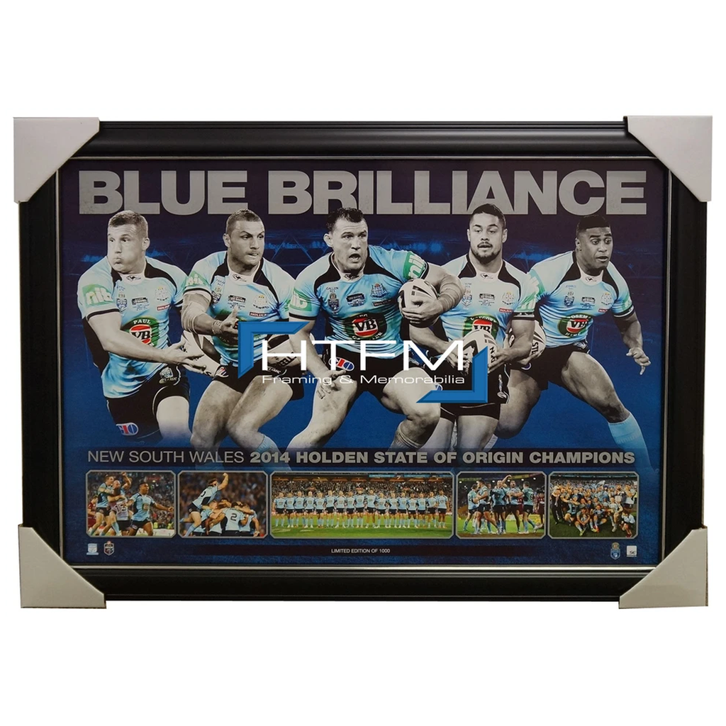 Nsw 2014 State of Origin Success Sportsprint Framed Official Nrl Gallen Hayne - 1888