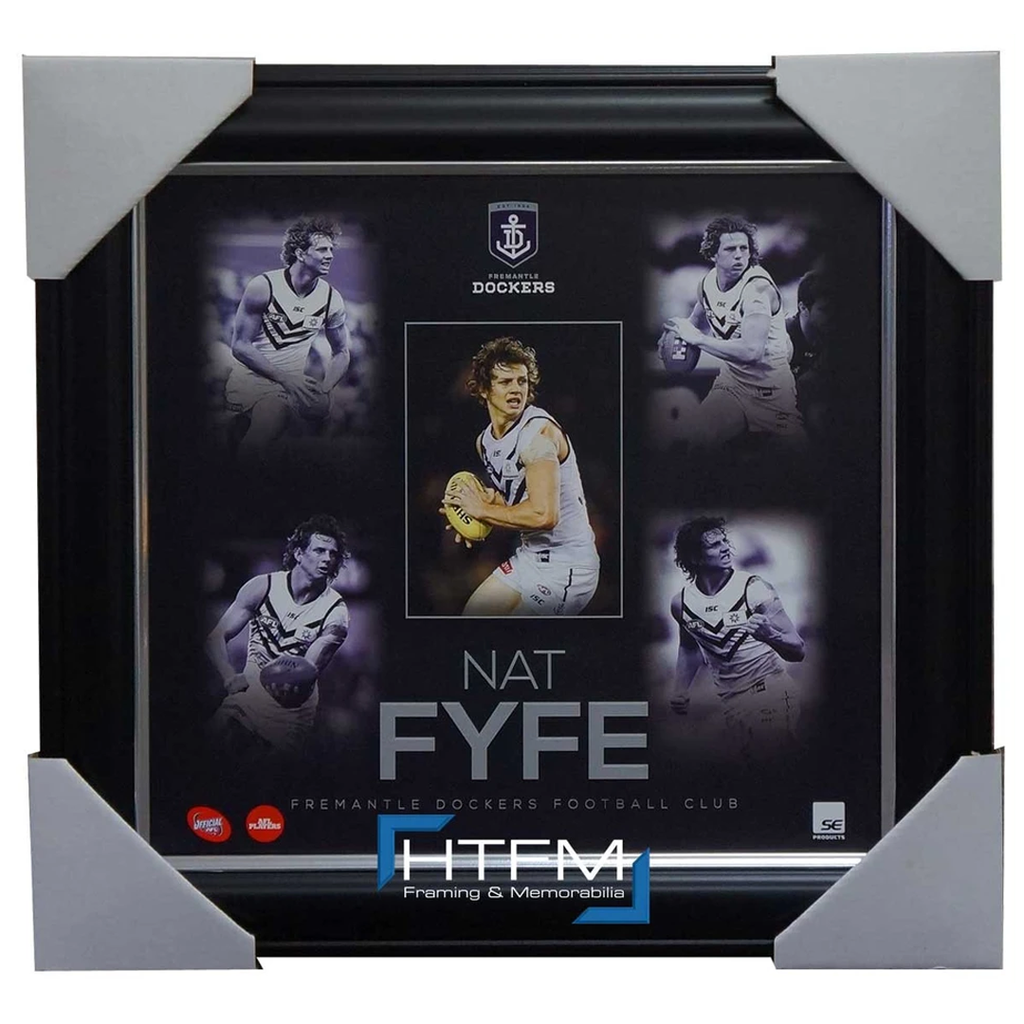 Nat Fyfe Unsigned Fremantle Dockers Official Afl Montage 2015 Print Framed - 1084