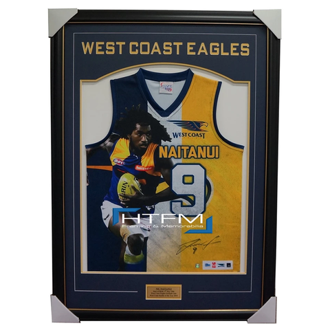 Nic Naitanui Signed West Coast Eagles Impact Limited Edition Jumper Framed Afl - 1910