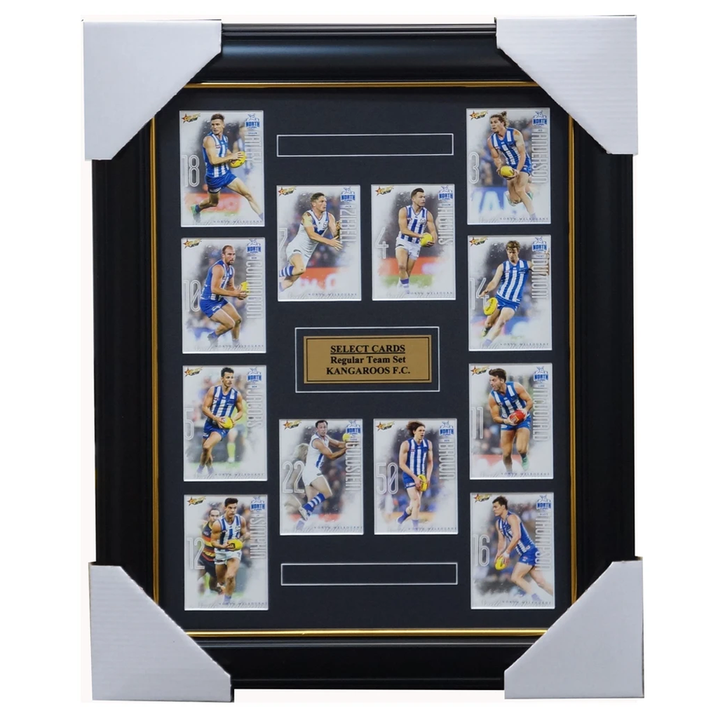 North Melbourne Kangaroos 2019 Select Card Team Set Framed Ziebell Goldstein - 3618
