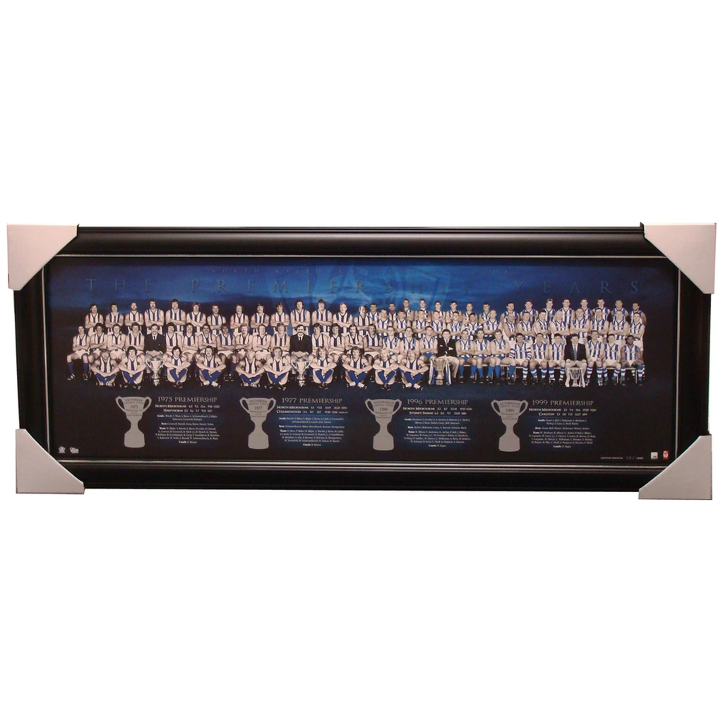North Melbourne Kangaroos the Premiership Years History Afl Licensed Print Framed - 1350