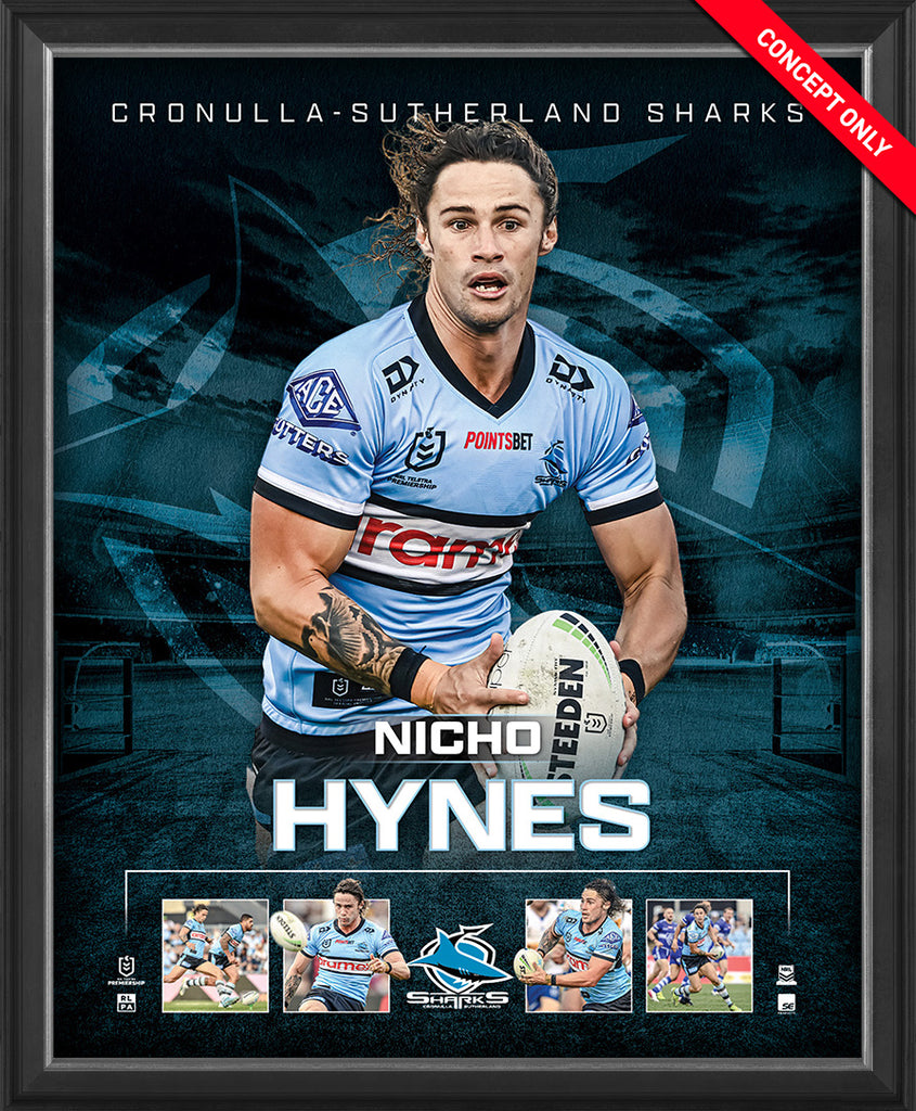 Nicho Hynes Cronulla-Sutherland Sharks Official Nrl Player Print Framed - 5150