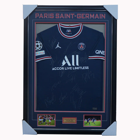 Paris Saint Germain Signed 2021/22 Squad Jersey Messi Mbappe Neymar  - 4984