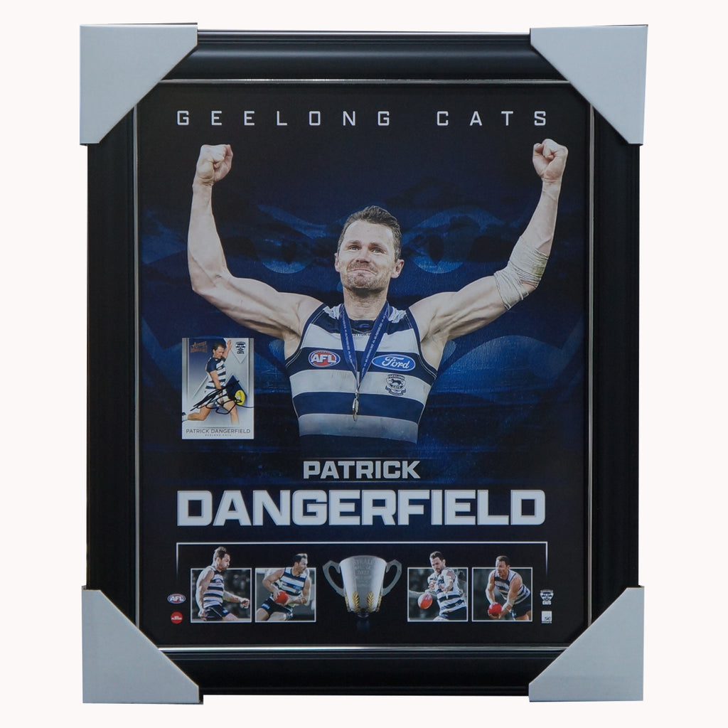 Patrick Dangerfield 2022 Official AFL Premiers Sportsprint Framed + Signed Card - 5384