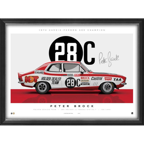 Peter Brock 50th Anniversary Car Render Lithograph Official Print Framed - 5327