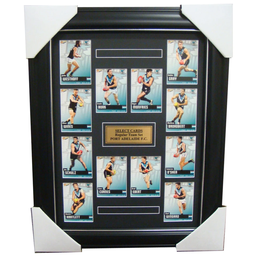 Port Adelaide 2014 Limited Edition Select Cards Set Framed Boak Wingard Wines - 1706