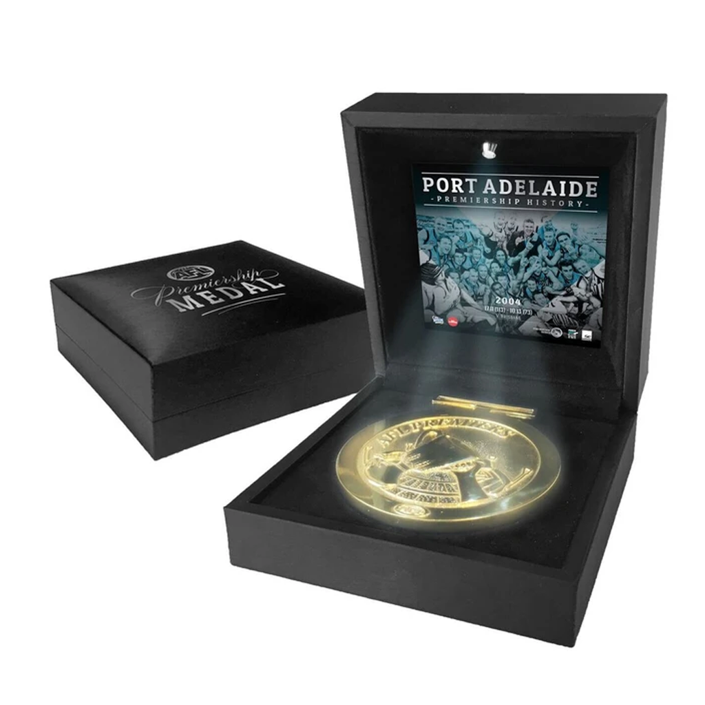 Port Adelaide Boxed Premiers Medallion Led Lighting Black Display Box Official - 2996