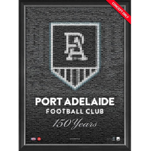 Port Adelaide Football Club 150 Years Limited Edition Mosaic Print Framed - 4392