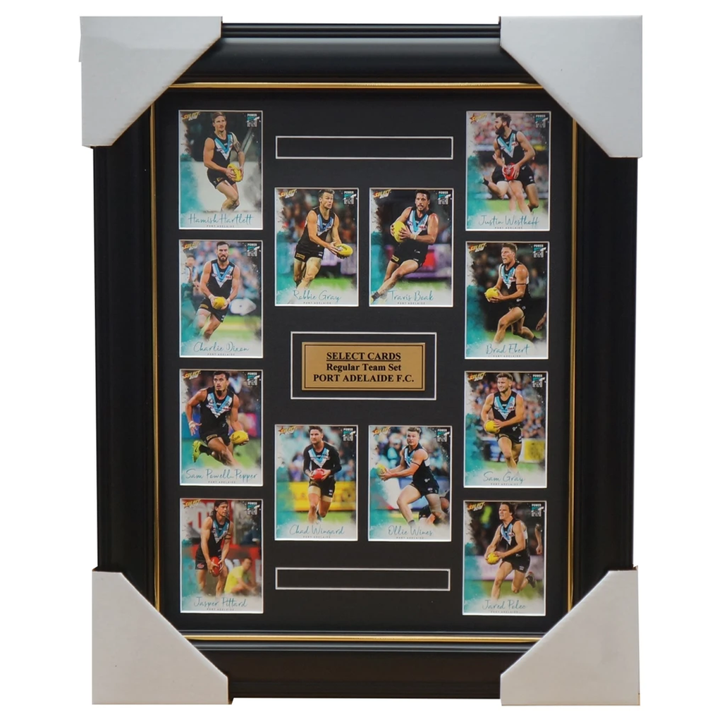 Port Adelaide Power 2018 Select Card Team Set Framed Wingard Boak Wines Gray - 3365
