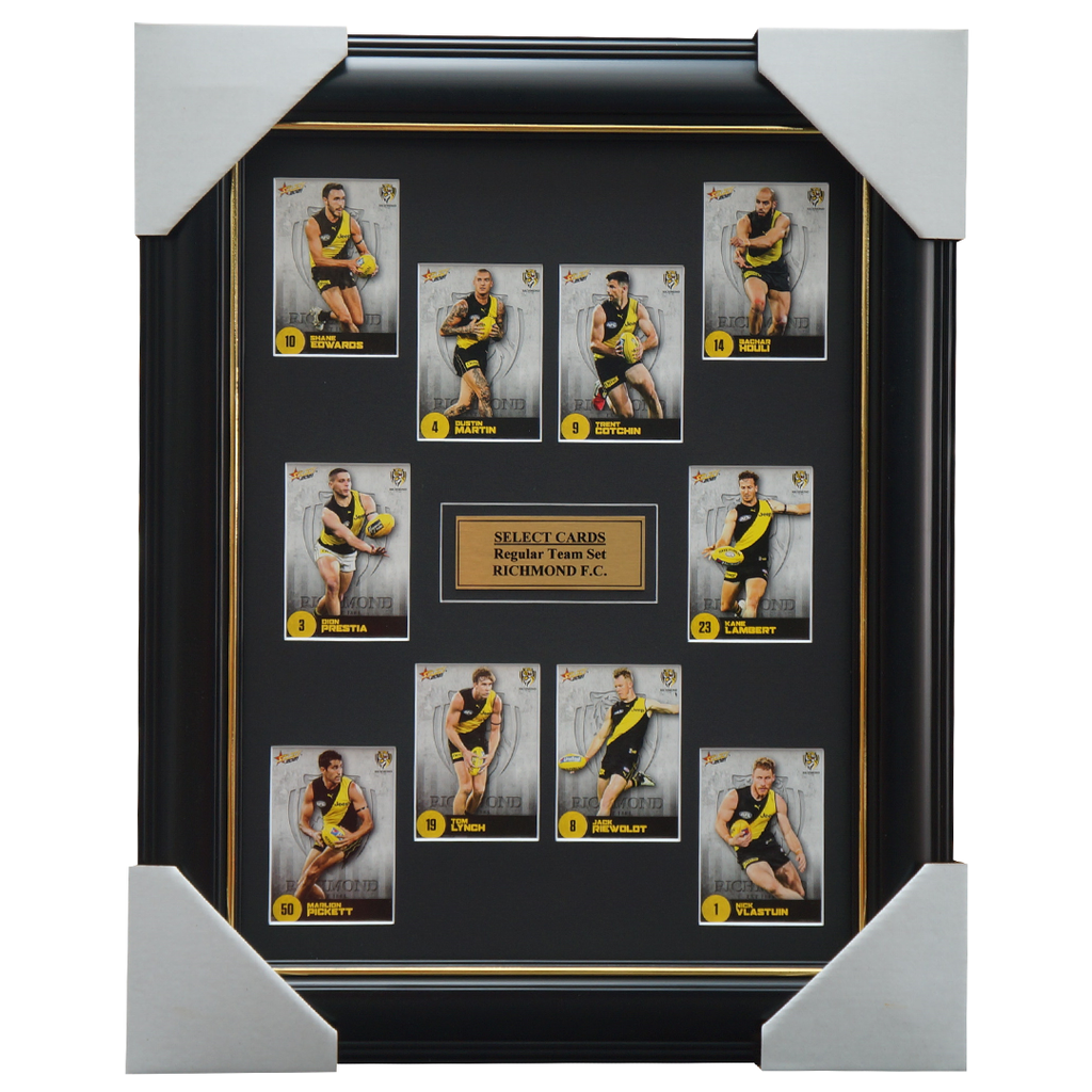 Richmond 2021 AFL Select Team Card Set Framed Dustin Martin Trent Cotchin Riewoldt - 4632