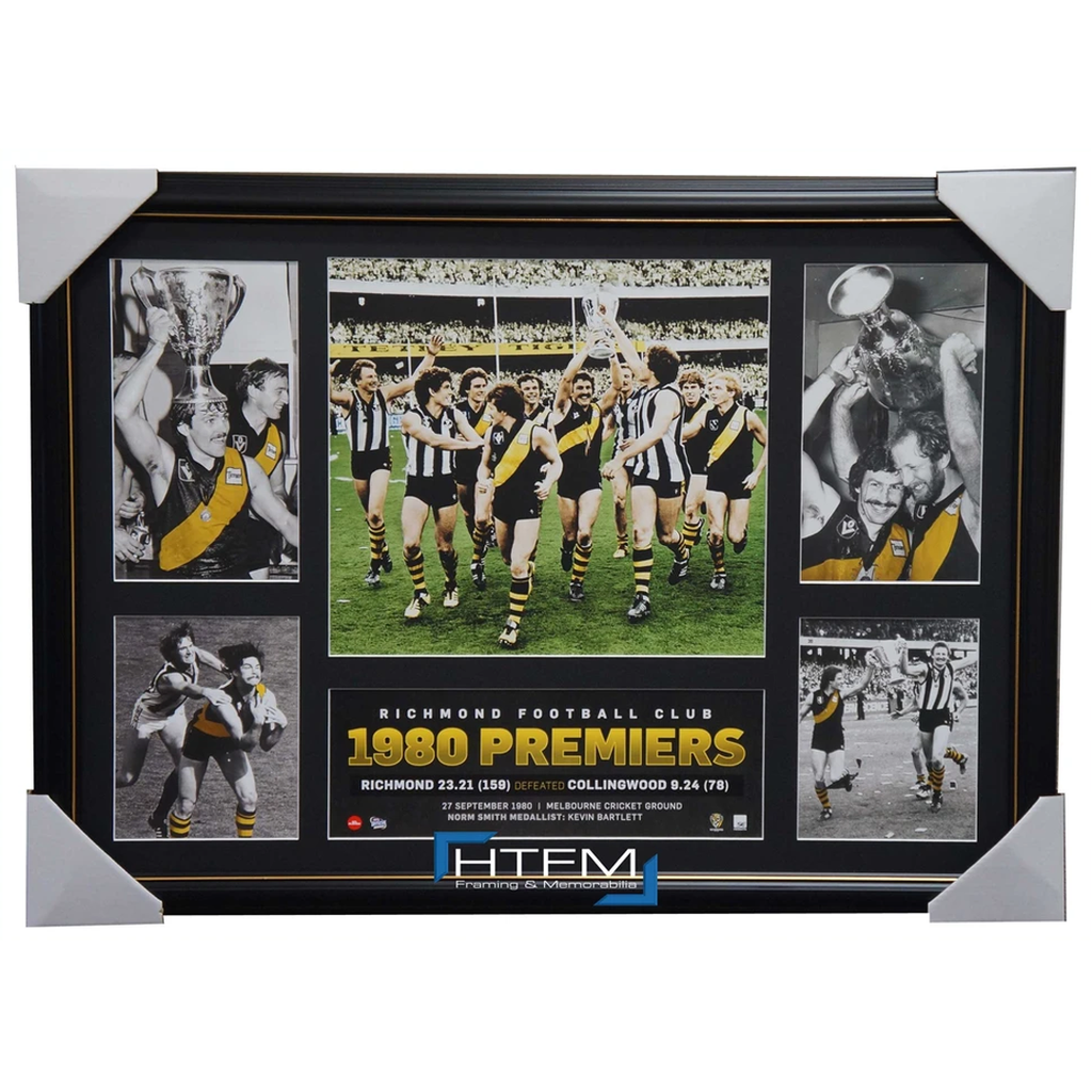 Richmond 1980 Vfl Premiership Glory Official Afl Photo Collage Framed Bartlett - 2845