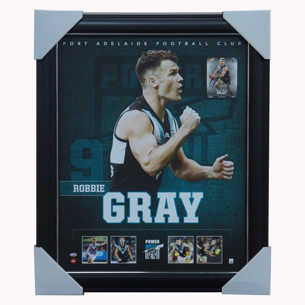 Robbie Gray Port Adelaide F.c. Official Licensed AFL Print Framed + Signed Card - 5012