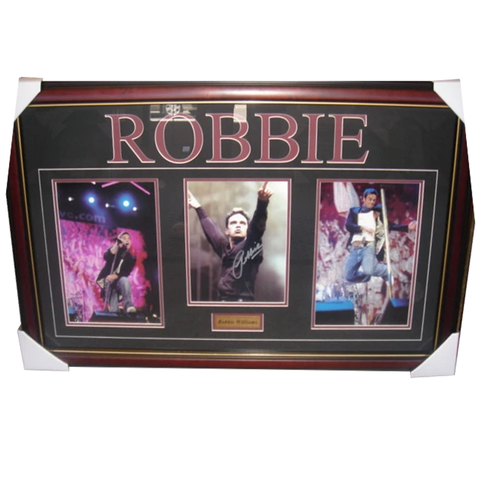 Robbie Williams Signed 3 Photo Collage Framed - 2804