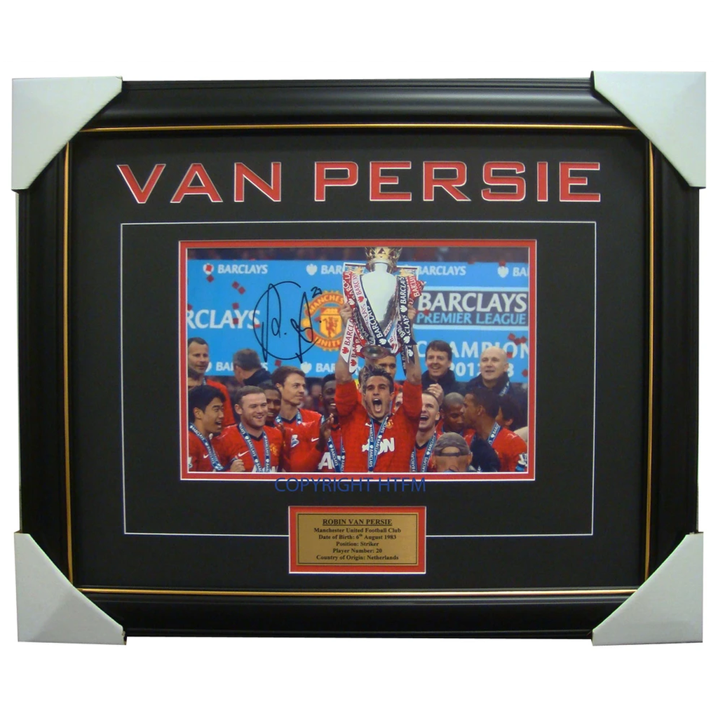 Robin Van Persie Manchester United 2013 Epl Champions Signed Photo Framed - 1655