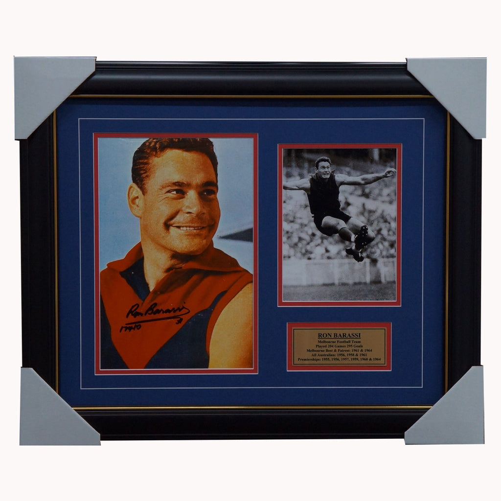 Ron Barassi signed Melbourne Photo Collage Framed - 5246