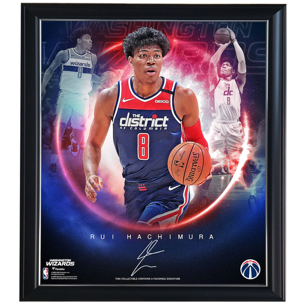 Rui Hachimura Washington Wizards Facsimile Signature Official Nba Print Framed - 4431