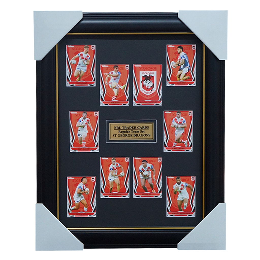 2023 NRL Traders Cards St George Illawarra Dragons Team Set Framed - 5411