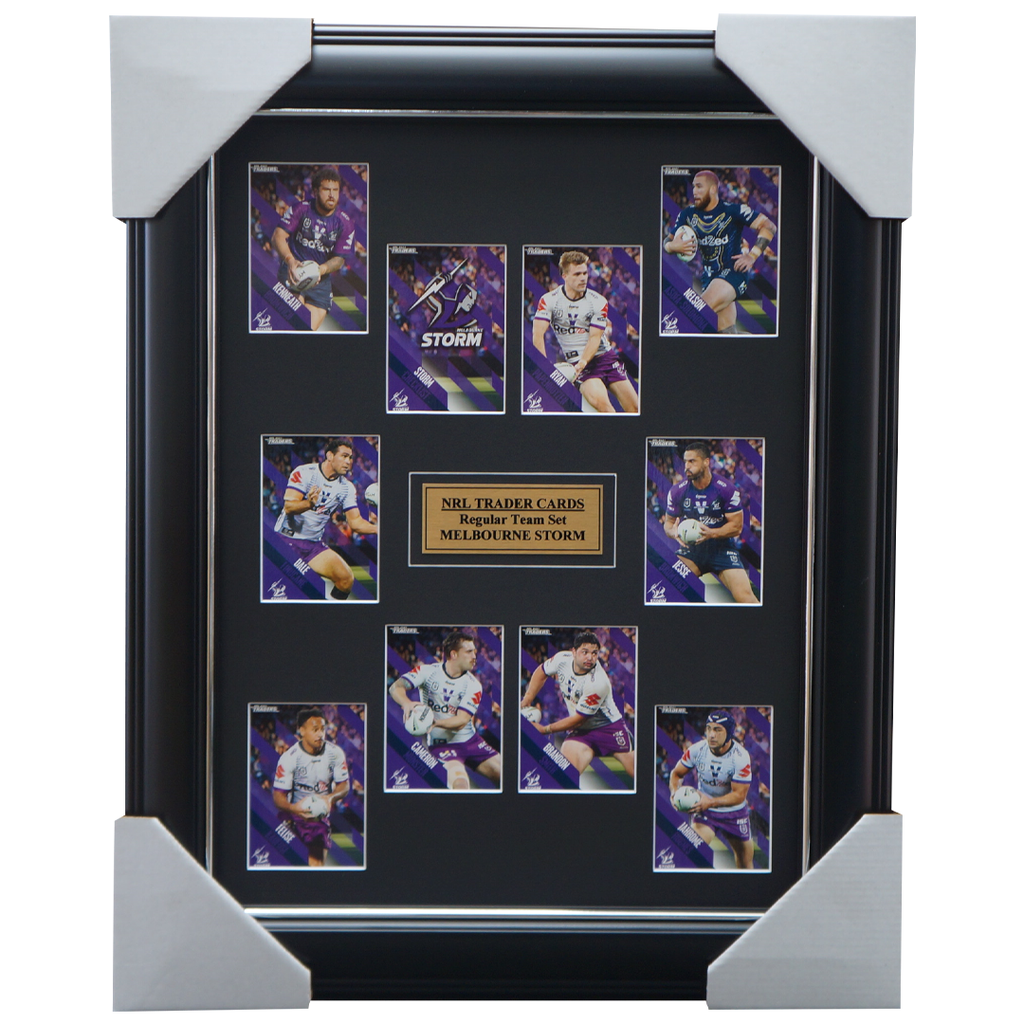 2021 NRL Traders Cards Melbourne Storm Team Set Framed Munster - 4653