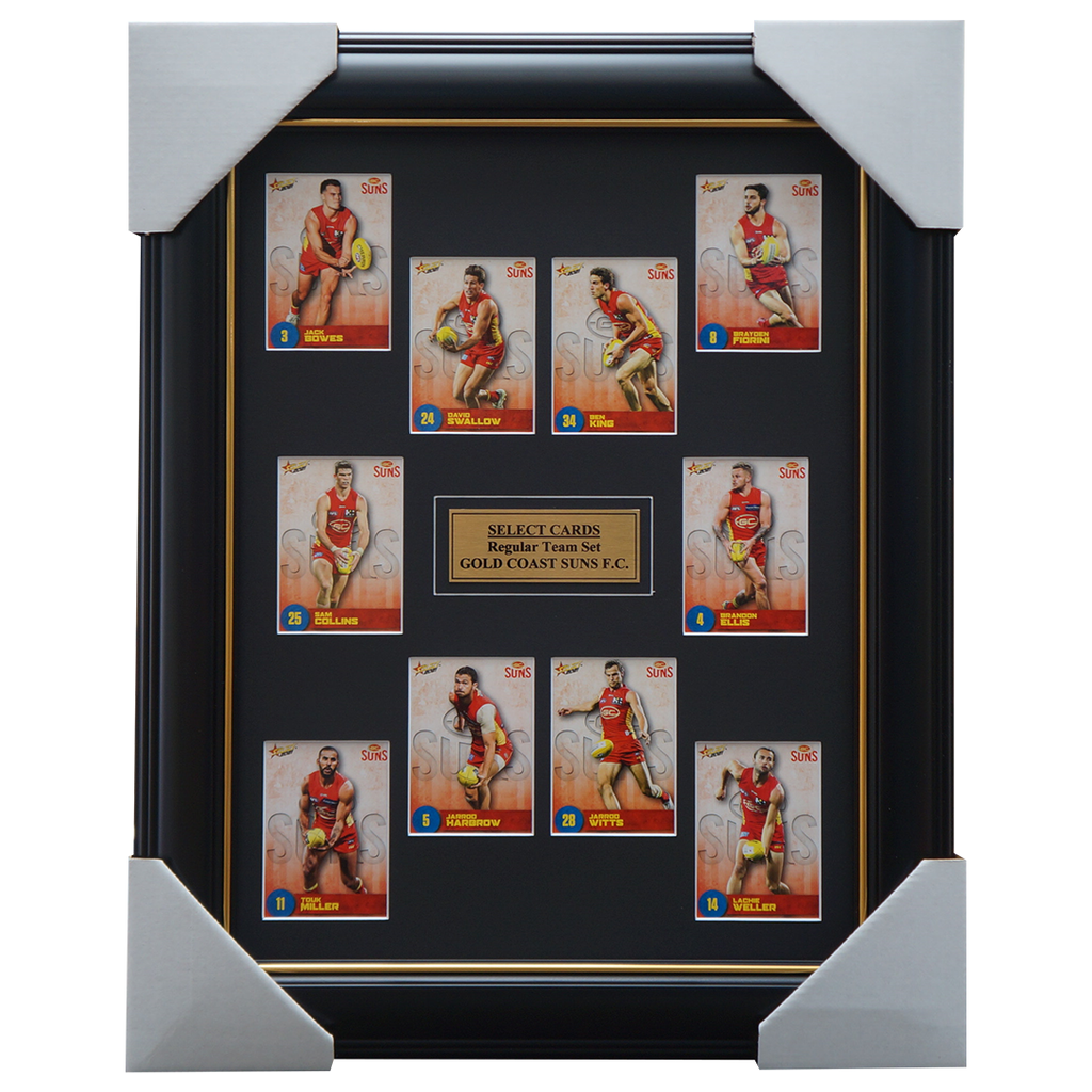 Gold Coast Suns 2021 Select AFL Card Set Framed Swallow Weller Miller - 4646
