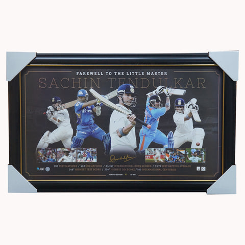 Sachin Tendulkar Farewell to the Little Master Signed Panoramic Print Framed - 1631