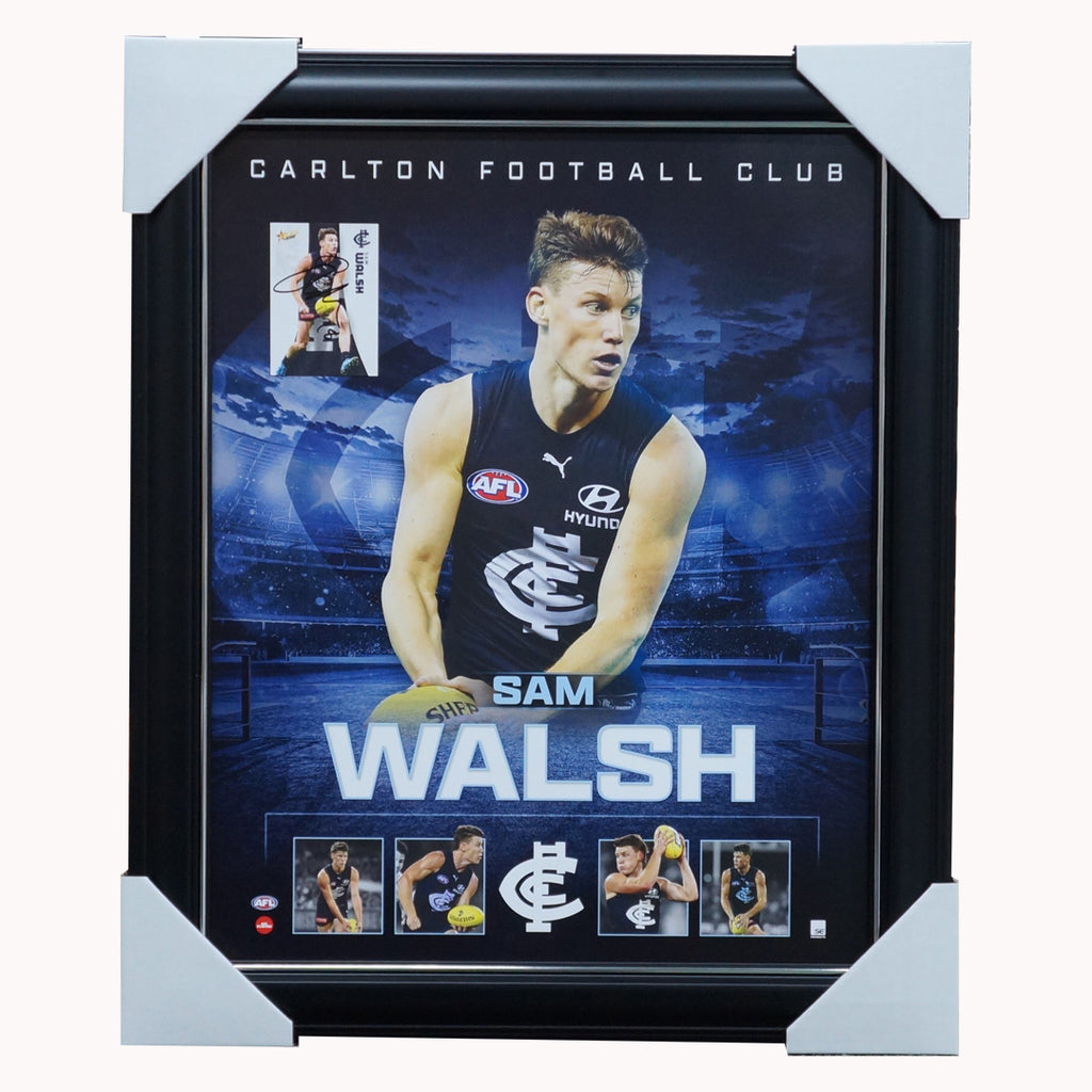 Sam Walsh Carlton Official Licensed AFL Print Framed + Signed Card - 5263