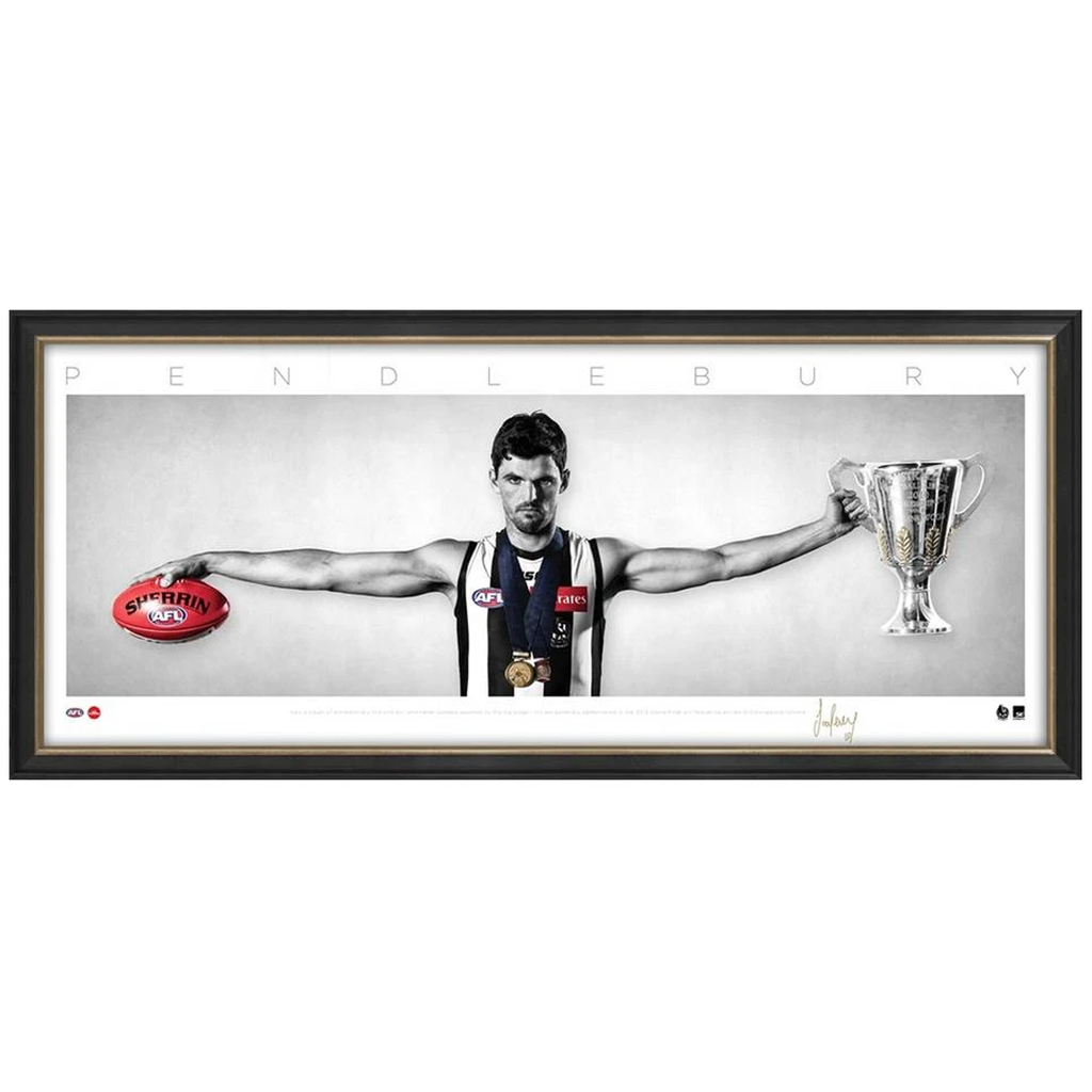 Scott Pendlebury Signed Collingwood Mini Wings Official Afl Print Framed New - 3744