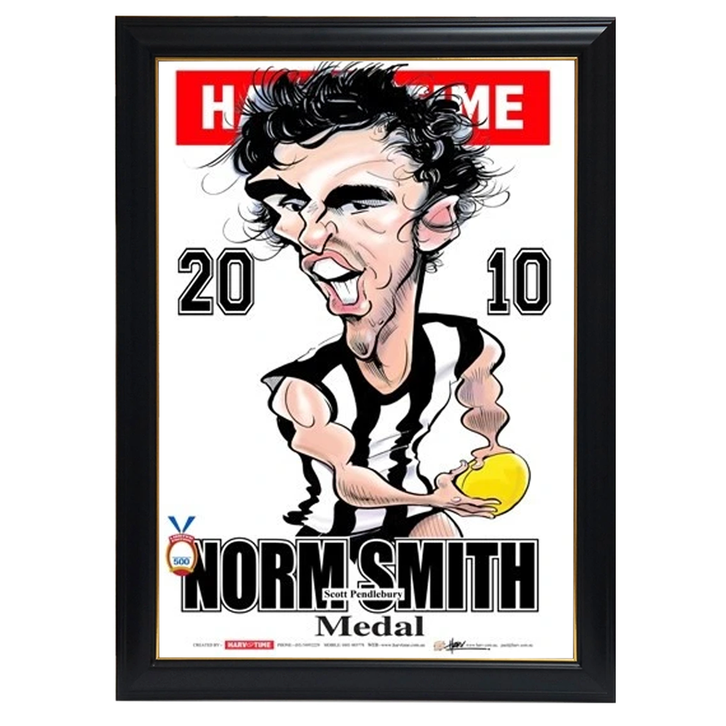 Scott Pendlebury, 2010 Norm Smith Medal, Harv Time Print Framed - 4304