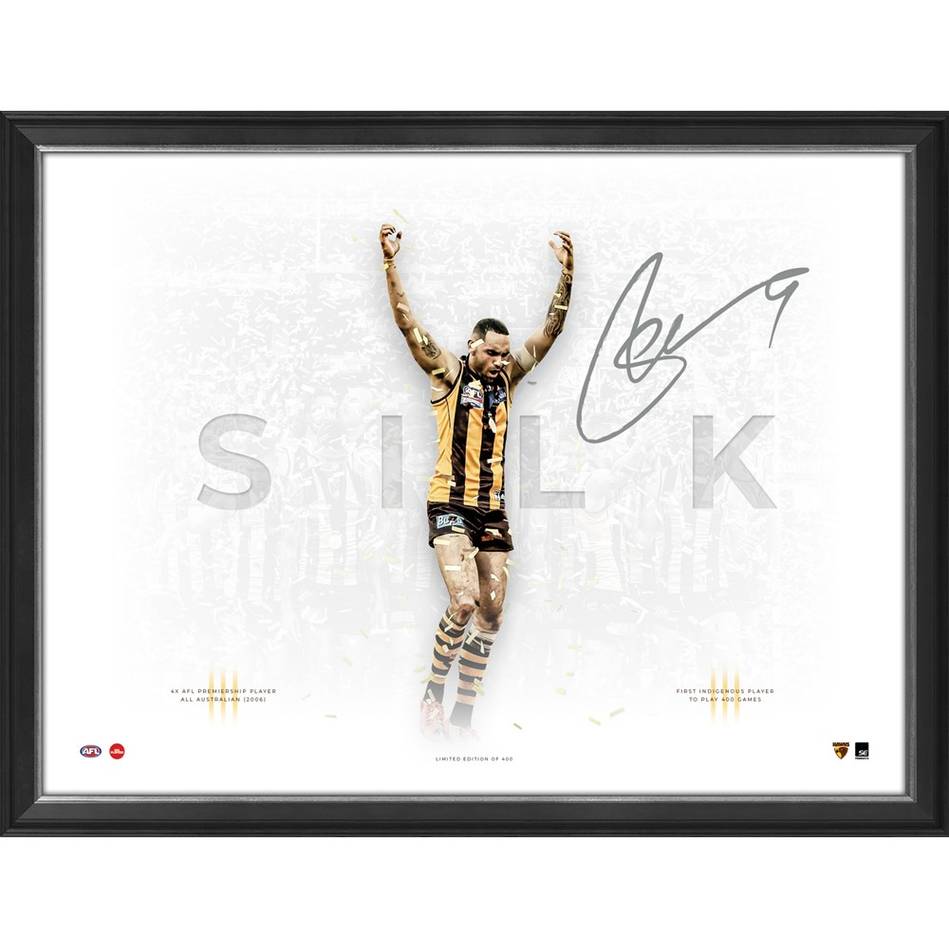 Shaun Burgoyne Signed Hawthorn 400 Game L/E Official AFL Print Framed - 4797