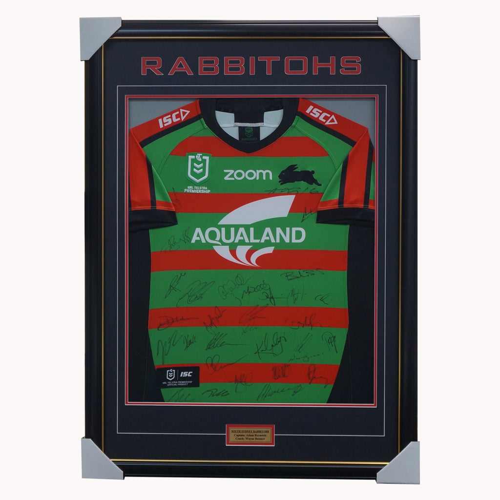 South Sydney Rabbitohs 2020 Signed Official Nrl Team Jersey Framed - 4481