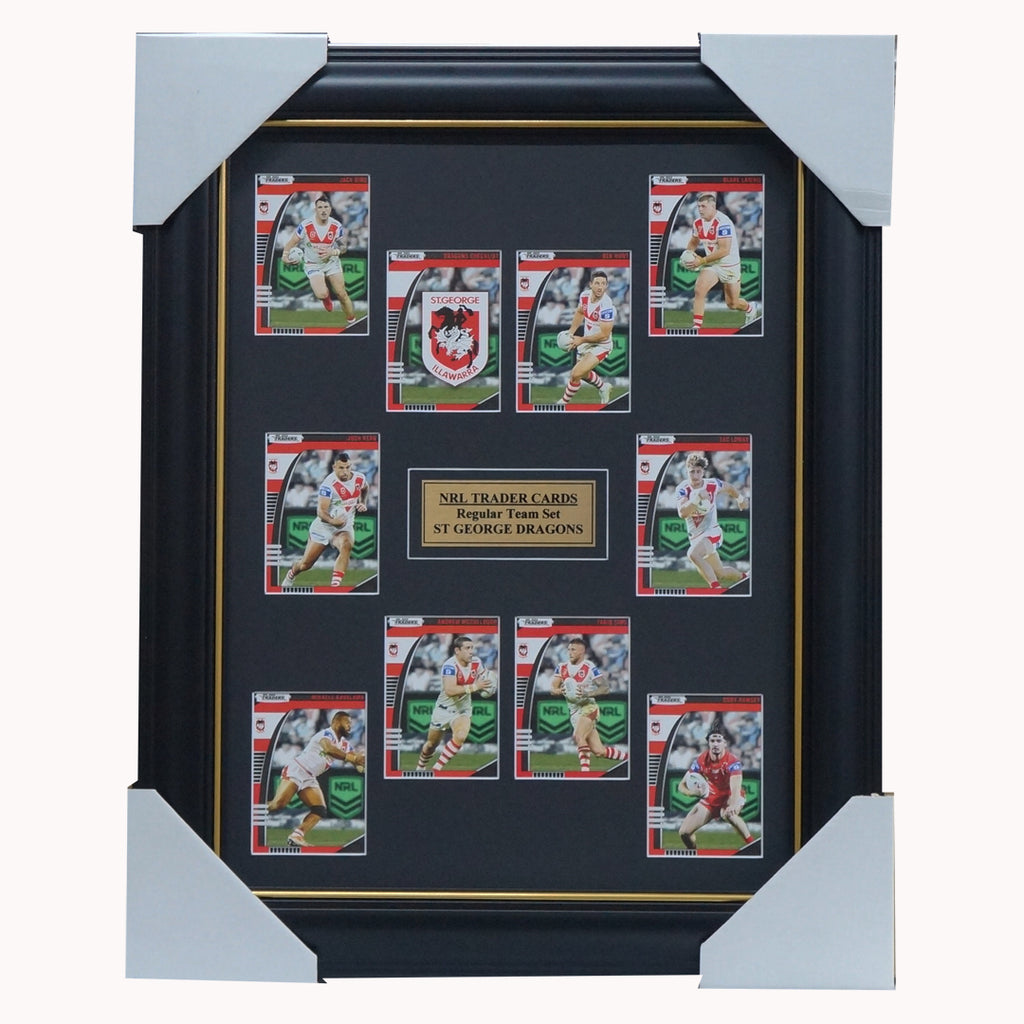 2022 NRL Traders Cards St George Illawarra Dragons Team Set Framed - 5102