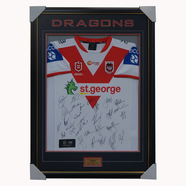 St Illawarra Dragons 2020 Signed Nrl Official Team Guernsey Fra