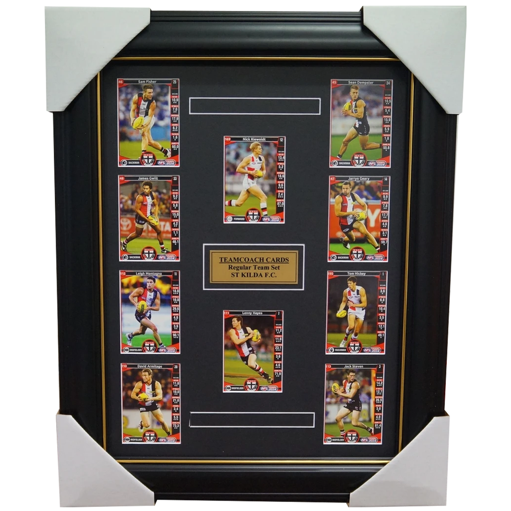 St Kilda 2014 Limited Edition Teamcoach Cards Set Framed - Riewoldt Hayes Steven - 1781