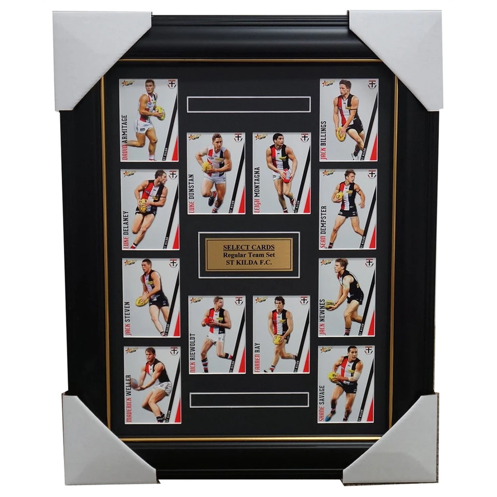 St Kilda Saints 2015 Select Card Team Set Framed Nick Riewoldt Leigh Montagna - 1026