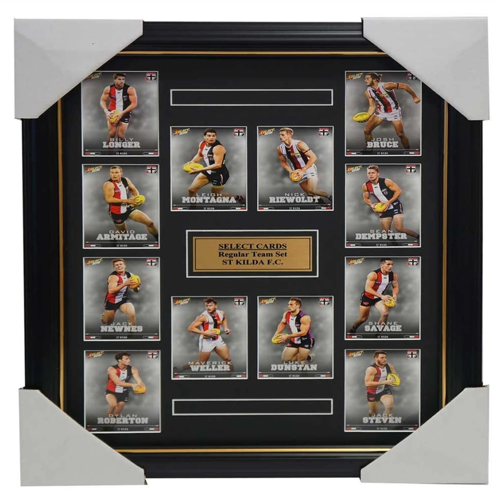 St Kilda Saints 2016 Select Card Team Set Framed Nick Riewoldt Montagna Steven - 2646