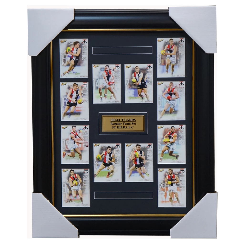 St Kilda Saints 2019 Select Card Team Set Framed Ross Steven Geary Gresham - 3620