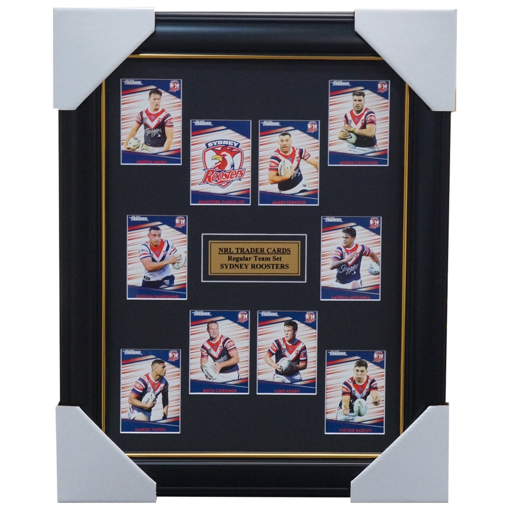 2020 Nrl Traders Cards Sydney Roosters Team Set Framed Tedesco Mitchell Tupou - 4047