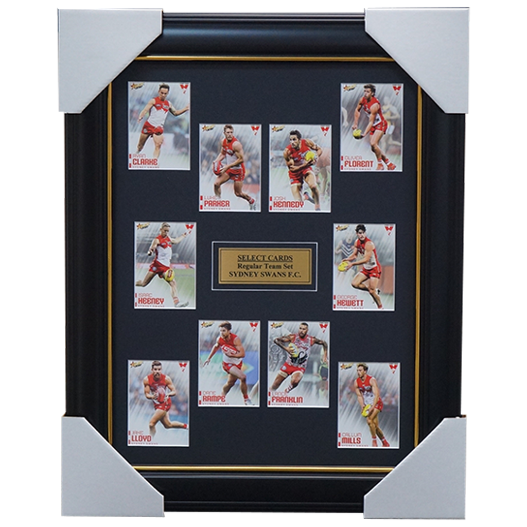 Sydney Swans 2020 Afl Select Team Card Set Framed Heeney Franklin Kennedy - 4014