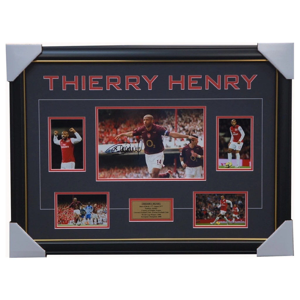 Thierry Henry Arsenal Signed Photo Collage Framed - 1653