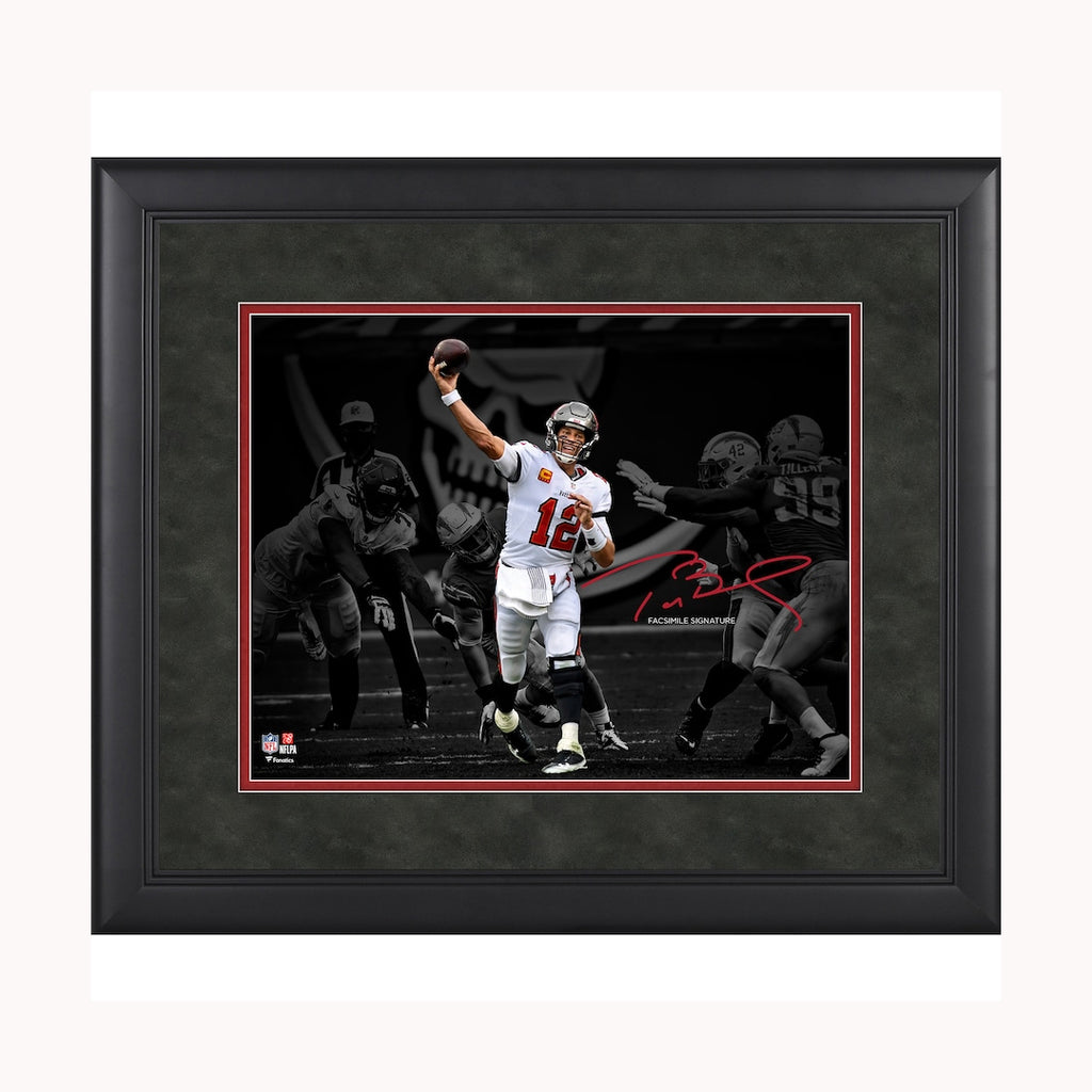 Tom Brady Tampa Bay Buccaneers Framed 11" x 14" Spotlight Photograph - Facsimile Signature - 5121