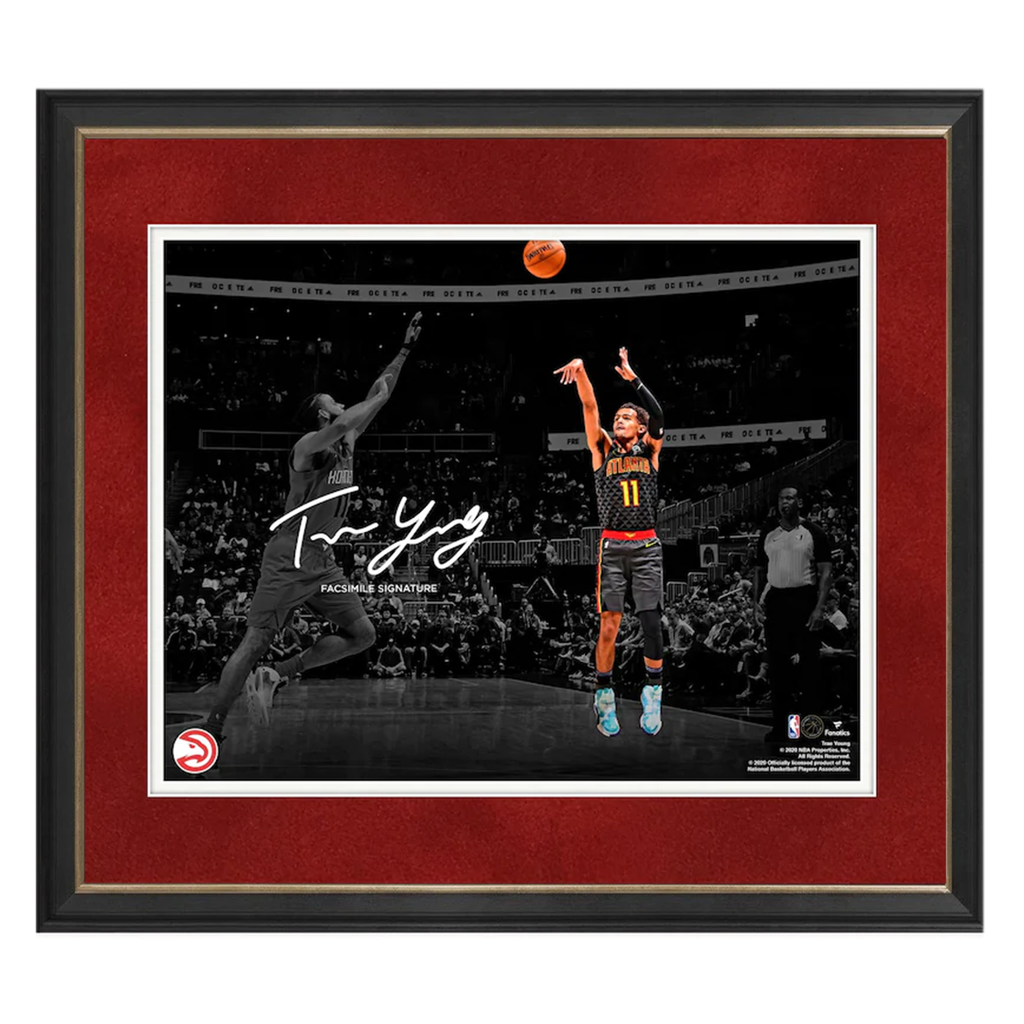 Trae Young Atlanta Hawks Framed 11" x 14" Spotlight Photograph - Facsimile Signature - 4850
