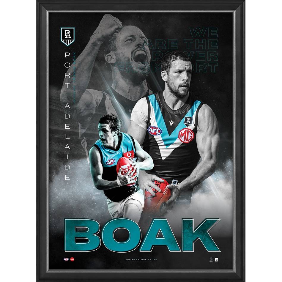 Travis Boak Official AFL Port Adelaide Sportsprint Framed - 4811