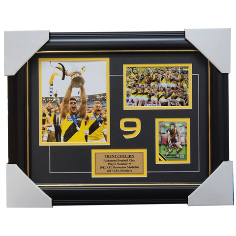 Trent Cotchin Richmond Signed 2017 Premiers Card Collage Framed - 4039