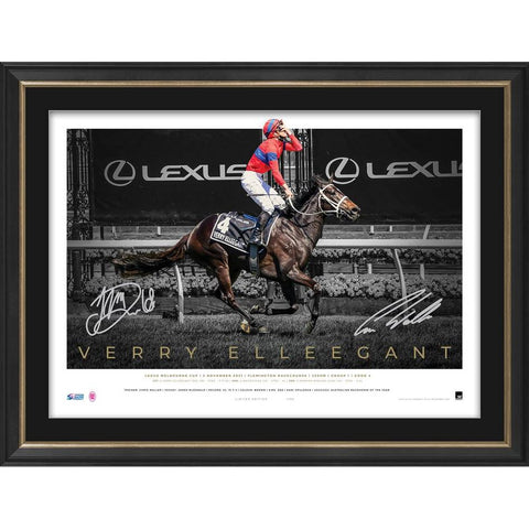 Verry Elleegant Dual Signed Official Horse Racing ICON Series Print Framed - 4926