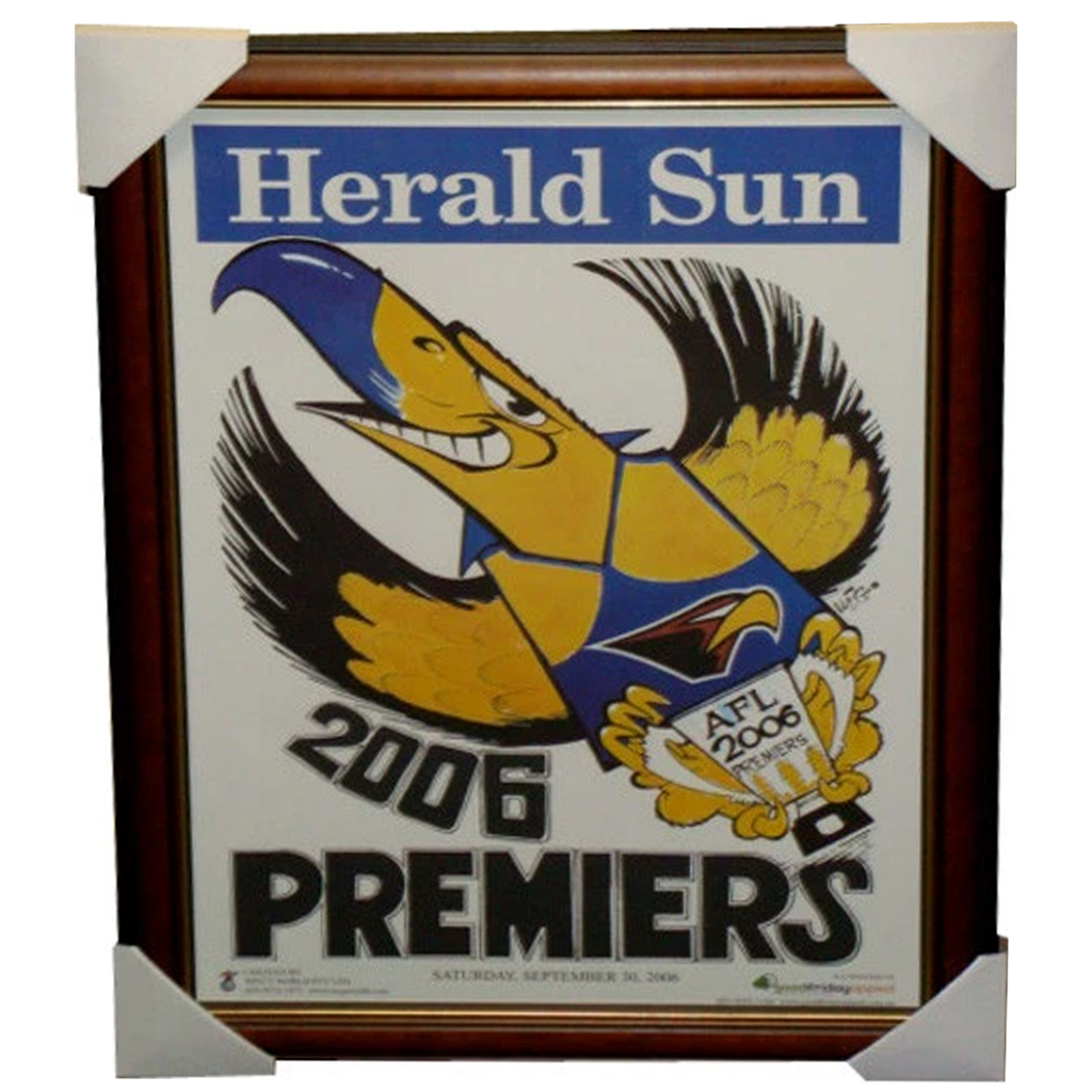 West Coast Eagles 2006 Premiership Original Weg Poster Framed - 2752