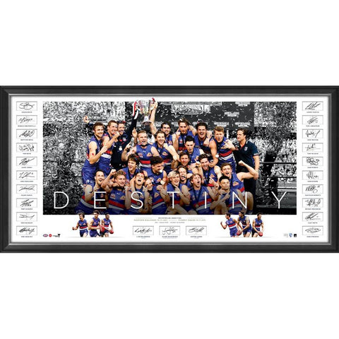 Western Bulldogs 2016 Premiers Team Signed Official Afl Icon Series Print Framed - 4397